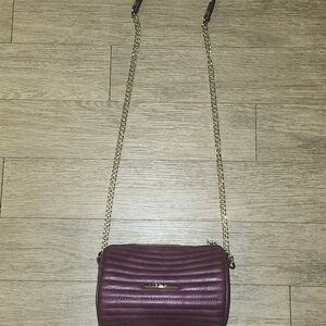 BCBGeneration Quilted Burgundy Crossbody Bag